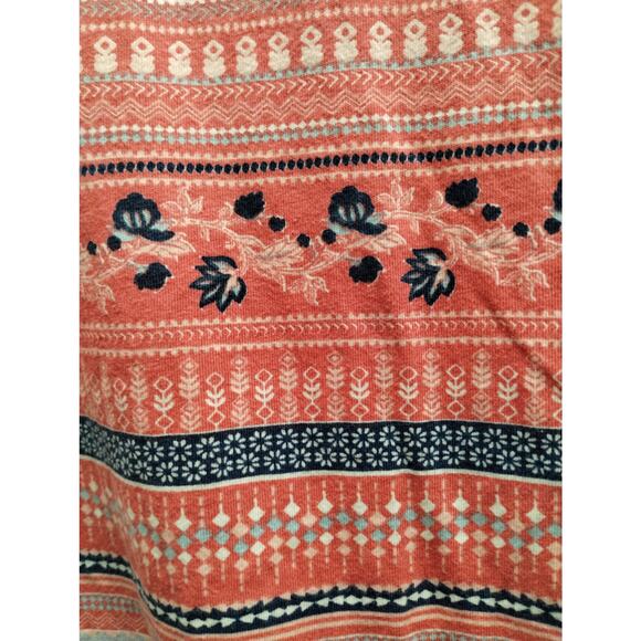 Woman Within Size 1X (22/24) Light Red/Pink Multi-Pattern Short Sleeve T-Shirt - Picture 2 of 7